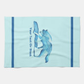 雪の上の青い狼 キッチンタオル (横)