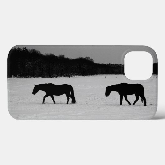 雪の上の馬イファ Case-Mate iPhoneケース (裏面 (横))