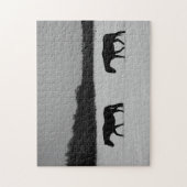 雪の上の馬11x14 252pc jpcnm ジグソーパズル (縦)