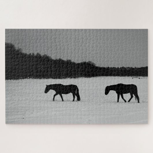 雪の上の馬20x30 1014pc jpcna ジグソーパズル (横)