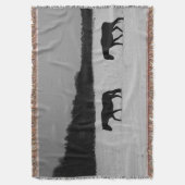 雪の上の馬 スローブランケット (正面縦)