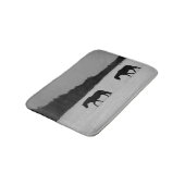 雪の上の馬 バスマット (アングル)