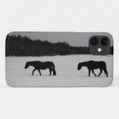 雪の上の馬 Case-Mate iPhoneケース (裏面(横))
