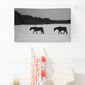 雪の上の馬bnrcna 横断幕 (インサイチュ)