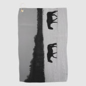 雪の上の馬GTCNM ゴルフタオル (正面)