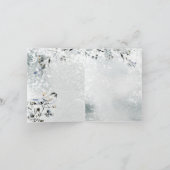 雪の上の鳥の木の上に果実と陽気なクリスマス シーズンカード (内部)