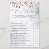 雪の上または下のブライダルシャワーゲーム (正面)