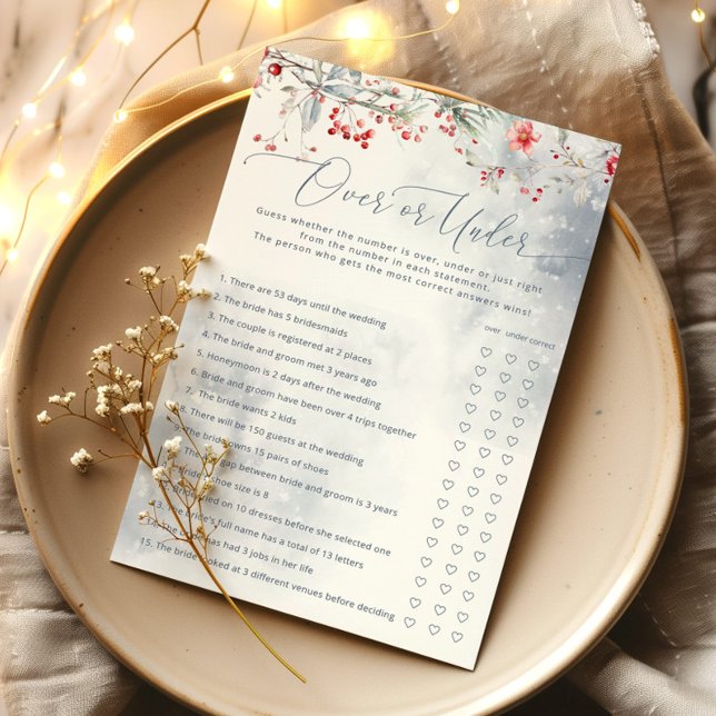 雪の上または下のブライダルシャワーゲーム (クリエイターアップロード済み)