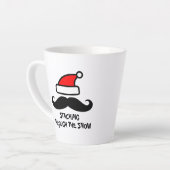 雪の上を歩くおもしろいラテマグカップ カフェラテマグ (左アングル)