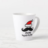 雪の上を歩くおもしろいラテマグカップ カフェラテマグ (右アングル)