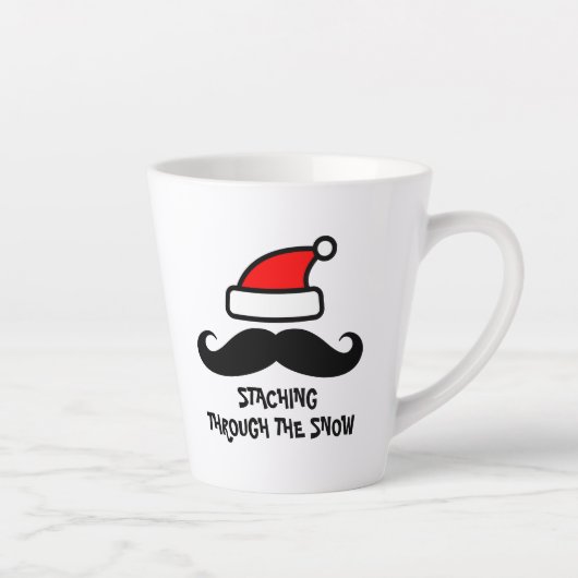 雪の上を歩くおもしろいラテマグカップ カフェラテマグ (右)