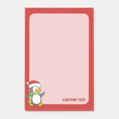 雪の上を歩くクリスマス ペンギン ポストイット (正面)