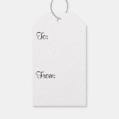 雪の下で松の木の冬の写真 ギフトタグ (裏面)