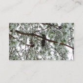 雪の下で松の木の冬の写真 名刺 (裏面)
