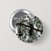 雪の下で松の木の冬の写真 缶バッジ (正面&裏面)