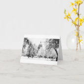 雪の下のアイダホの国会議事堂 カード (黄色い花)