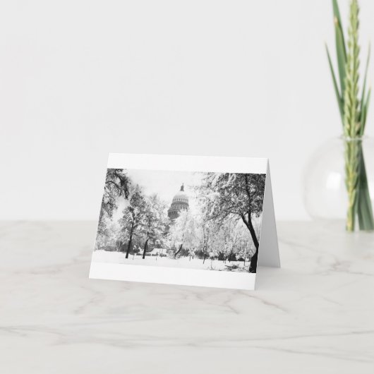 雪の下のアイダホの国会議事堂 カード (正面)