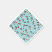 雪の下のクリスマスデコレーションと木 スタンダードカクテルナプキン (角)