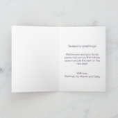 雪の下のシンプルなロマンチックカップルのホリデーカード カード (内部)