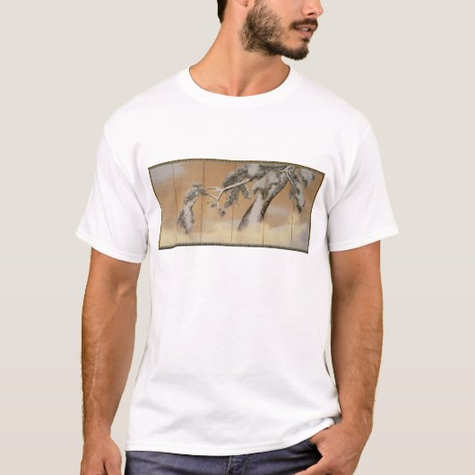 雪の下のマツ Tシャツ (正面)