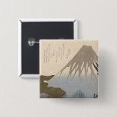 雪の下の富士山 缶バッジ (正面&裏面)