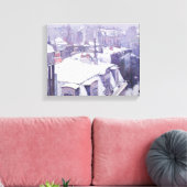 雪の下の屋根または屋根の表示， 1878 キャンバスプリント (インサイチュ (リビング))