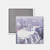 雪の下の屋根または屋根の表示， 1878 マグネット (正面/裏面)