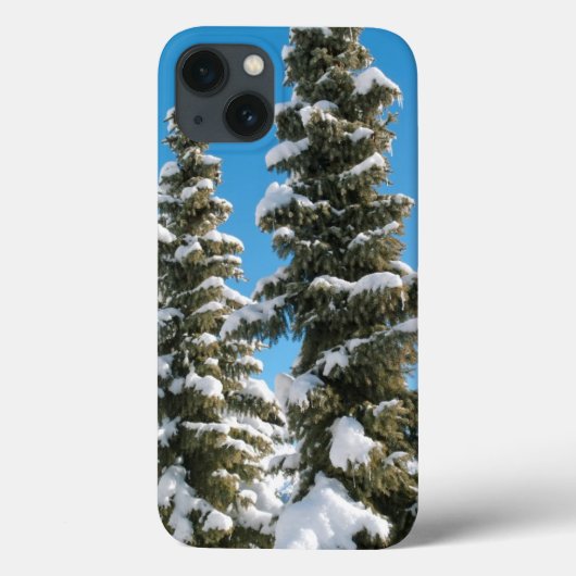 雪の下の松の木 Case-Mate iPhoneケース (裏面)