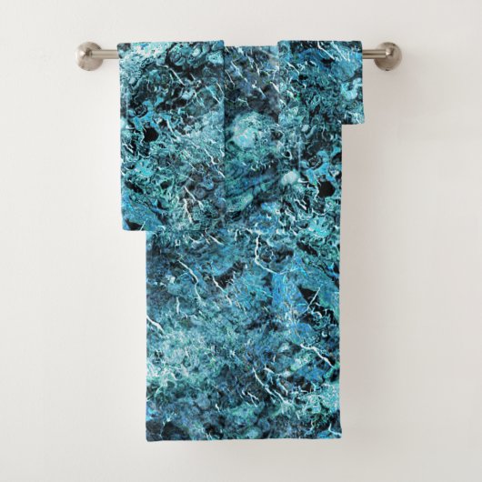 雪の下の青い森またはガラスの割れた下 バスタオルセット (インサイチュ)