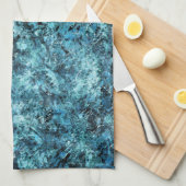 雪の下の青い森またはガラスの壊れたスタイル キッチンタオル (四つ折り)
