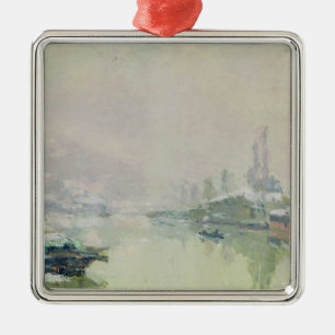 雪の下のIle Lacroix、1893年 メタルオーナメント