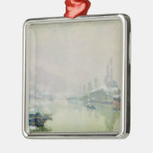 雪の下のIle Lacroix、1893年 メタルオーナメント (左)