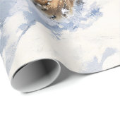 雪の下を歩くマウンテンライオン ラッピングペーパー (ロールコーナー)