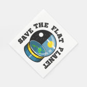 雪の世界の平らな地球 スタンダードランチョンナプキン (角)