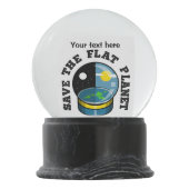 雪の世界の平らな地球 スノーグローブ (裏面)