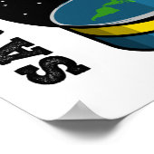 雪の世界の平らな地球 ポスター (角)