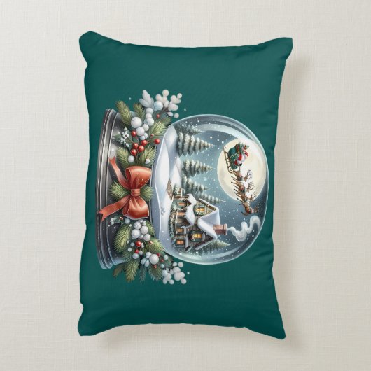 雪の世界不思議ランドのサンタのスレイライド アクセントクッション (裏面(縦))