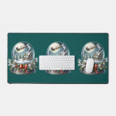 雪の世界不思議ランドのサンタのスレイライド デスクマット (キーボード&マウス)