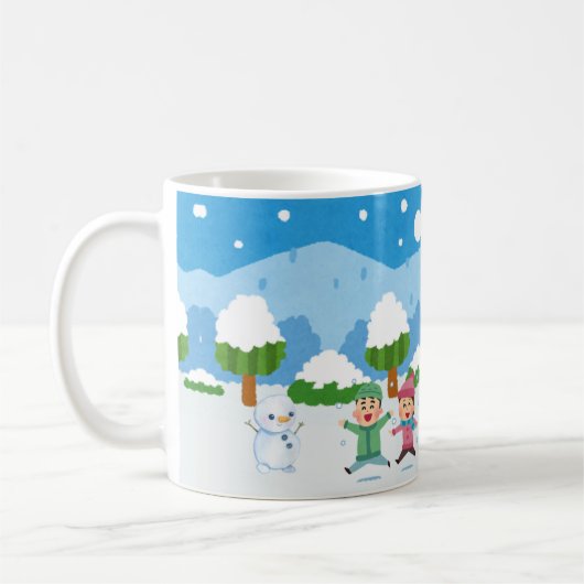 雪の世界物語 コーヒーマグカップ (左)