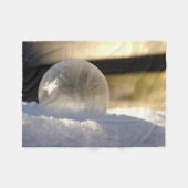 雪の世界 フリースブランケット (正面(横))