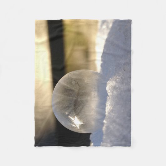 雪の世界 フリースブランケット (正面)
