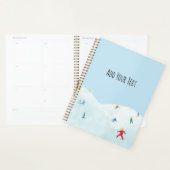 雪の丘の小さなスキーヤーパーソナライズされた プランナー手帳 (ディスプレー)