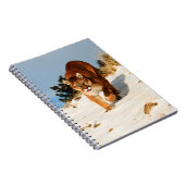 雪の丘の山ライオン ノートブック (右側)