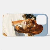 雪の丘の山ライオン Case-Mate iPhoneケース (裏面 (横))