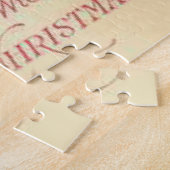 雪の丘を滑る子供たち – ヴィンテージルック ジグソーパズル (側面)