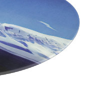 雪の丘、冬のパノラマ カッティングボード (角)