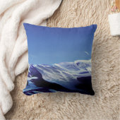 雪の丘、冬のパノラマ クッション (ブランケット)