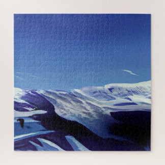 雪の丘、冬のパノラマ ジグソーパズル