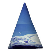 雪の丘、冬のパノラマ パーティーハット (右)