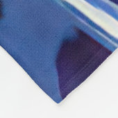 雪の丘、冬のパノラマ フリースブランケット (角)